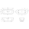 акриловая ванна belbagno 190x80 bb417-1900-800 без гидромассажа