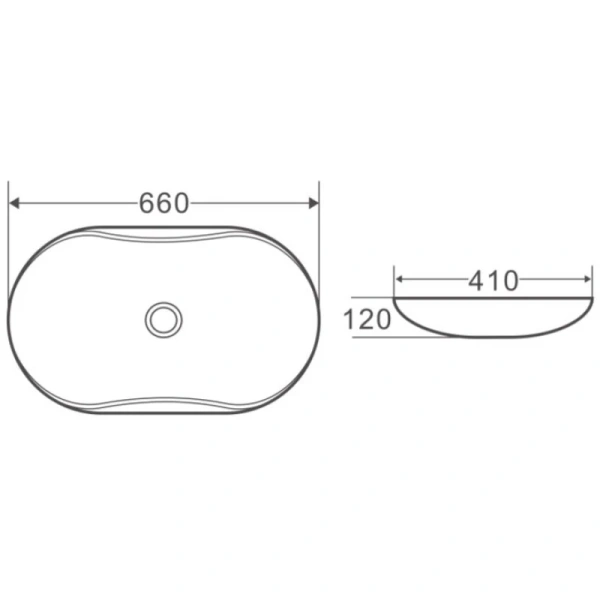 раковина накладная belbagno 66 bb1334, белая