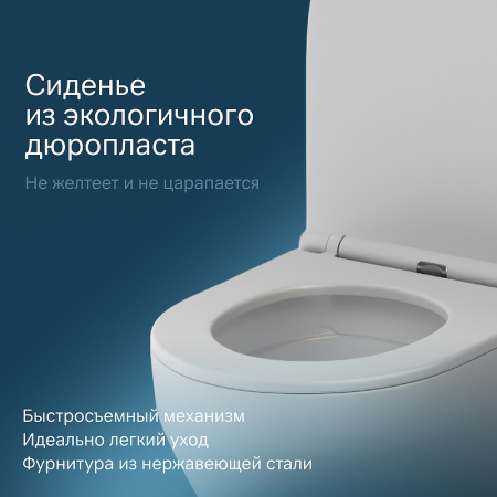 унитаз am.pm spirit v2.0 c701700mwsc подвесной, безободковый, с сиденьем микролифт, белый матовый