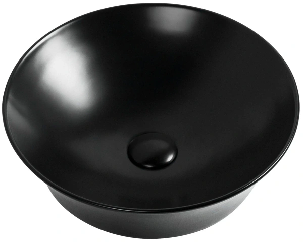 раковина накладная 42 см aquanet smart-1-mb 00273686, черный матовый