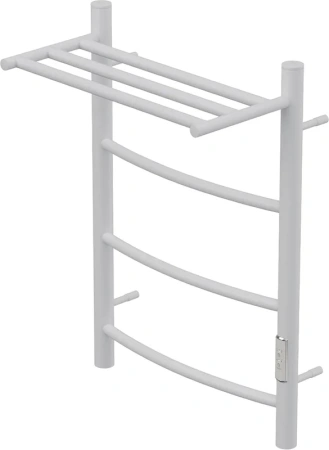 полотенцесушитель point афина pn04846pw электрический, с полкой, 40x60 см, белый
