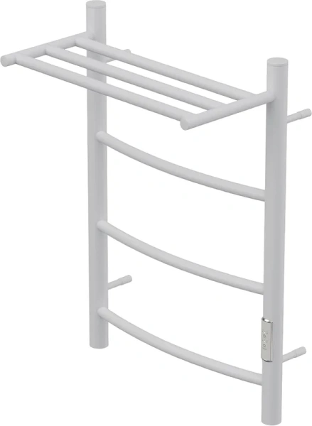 полотенцесушитель point афина pn04846pw электрический, с полкой, 40x60 см, белый