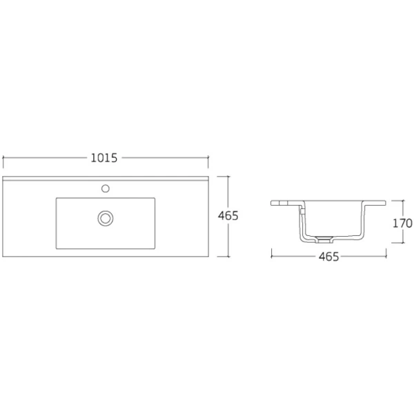 раковина vincea vbs-13100 101,5х46,5 см, белая