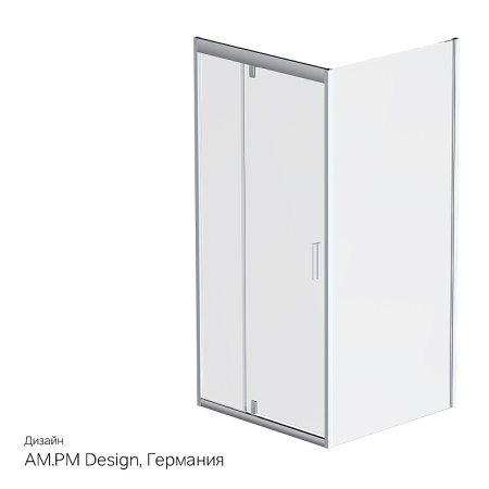 душевой уголок am.pm gem 90×90 w90g-404-090mt профиль серебро матовое стекло прозрачное
