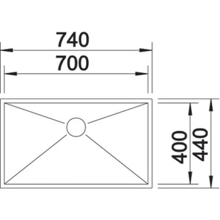 кухонная мойка blanco zerox 700-u 521593