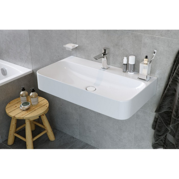 раковина накладная excellent orido 80 белая ceac.3919.805.wh