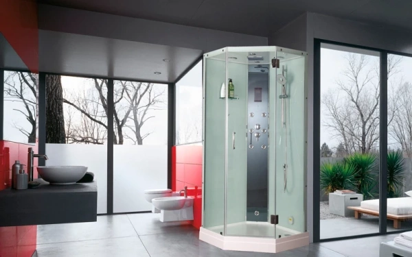 душевая кабина timo premium 90x90 eltah-312r с баней с гидромассажем