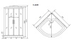 душевая кабина timo standart silver fabric t-6609sf 90х90