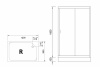 душевой уголок royal bath hp 120×80 rb8120hp-t-bl-r профиль черный, стекло прозрачное