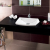 раковина toto jewelhex lw682b#w полувстраиваемая, без перелива, cefiontect, 68.5x49x21см, белая.