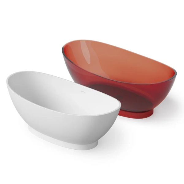 ванна dea design elegant dd8620 1550 18 отдельностоящая, solid surface, 155x78x58см., white №18