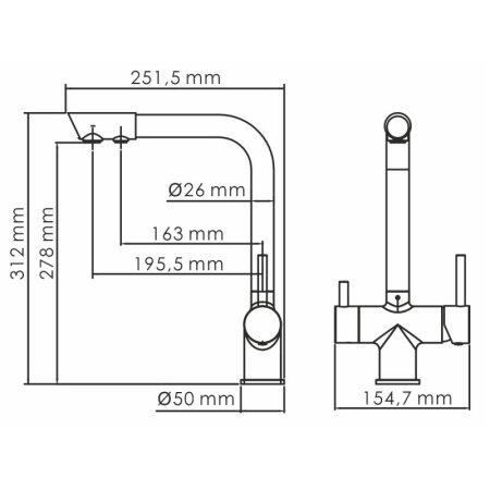 смеситель для кухни wasserkraft a8357 под фильтр
