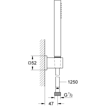 душевой набор grohe euphoria cube stick 27703000