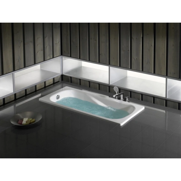 ванна стальная roca princess n 2209e0000 170x70 см, с отверстиями под ручки, антискользящим покрытием, белый