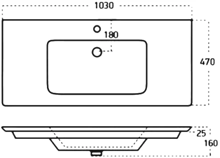 раковина полувстраиваемая aquanet sanovit sharp 105 14105-kl 00196393 белая