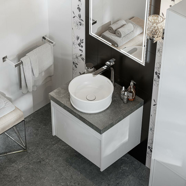 раковина-чаша kerama marazzi circo 36 ci.wb.36 белая глянцевая