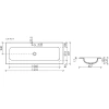 раковина ceramicanova element cn7017 накладная 121х45.7 см, белая