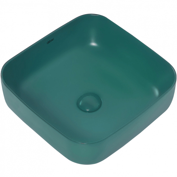 раковина 38.5x38.5 см abber rechteck ac2211mbg, цвет темно-зеленый матовый