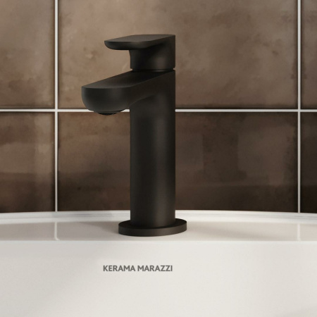 смеситель для раковины kerama marazzi ole 69412km.01.093 черный матовый