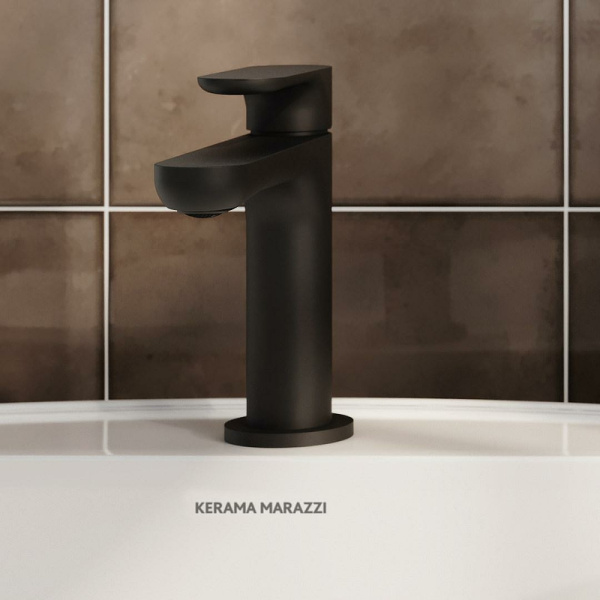 смеситель для раковины kerama marazzi ole 69412km.01.093 черный матовый