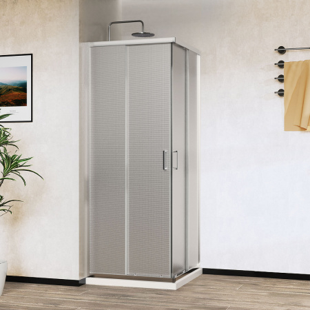 душевой уголок vincea city 100x90 vss-5ct9010mt профиль хром, стекло текстурное