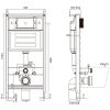 комплект подвесной унитаз aquame aqm2002mb + система инсталляции aquame aqm4002 + aqm0005 + aqm4101b