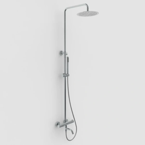 душевая система berges kalisto 3r 075021 250 мм, с термостатом, хром