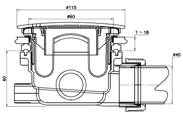 сифон для поддона rgw velplex qyd-01-br бронза 90 мм