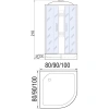 душевая кабина river nara 100x100x26 мт 10000001355 профиль матовый хром задняя стенка белая