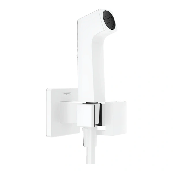 гигиенический душ hansgrohe bidette 29233700s со смесителем, со скрытой частью, белый
