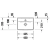 раковина накладная duravit d-neo 45 см 738450041, белая