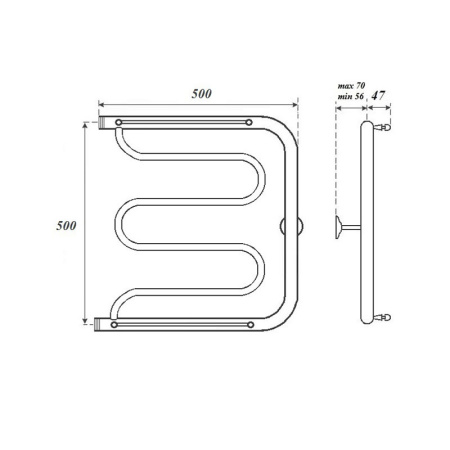 полотенцесушитель point фокстрот pn25555p водяной, с полкой, 1", 50x50 см, хром полотенцесушитель point фокстрот pn25555p водяной, с полкой, 1", 50x50 см, хром