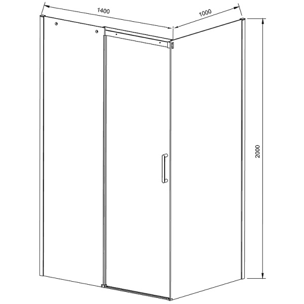 душевой уголок vincea dice 140×100 vsr-4d1014clgm профиль вороненая сталь, стекло прозрачное