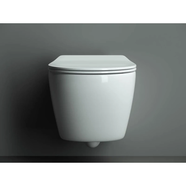 унитаз ceramicanova pearl rimless cn8001 подвесной, с сиденьем микролифт, белая