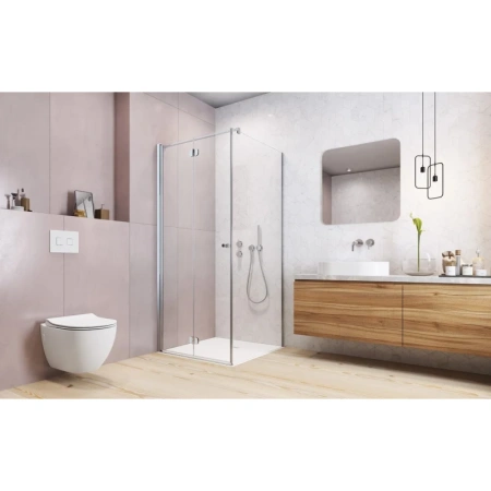 душевой уголок radaway eos kdj b 80lx80 137413-01-01l прозрачное