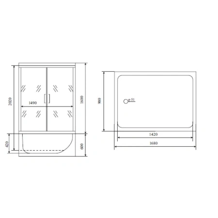 душевой бокс timo lux 168x90 tl-1506 с гидромассажем