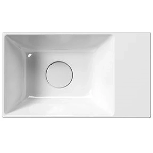 раковина gsi kube x 9484011 подвесная, 40x23 см, bianco lucido (белый глянец)