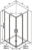 душевой уголок ravak blix slim blsrv2-80 x1lm40c00z1 профиль хром+transparent