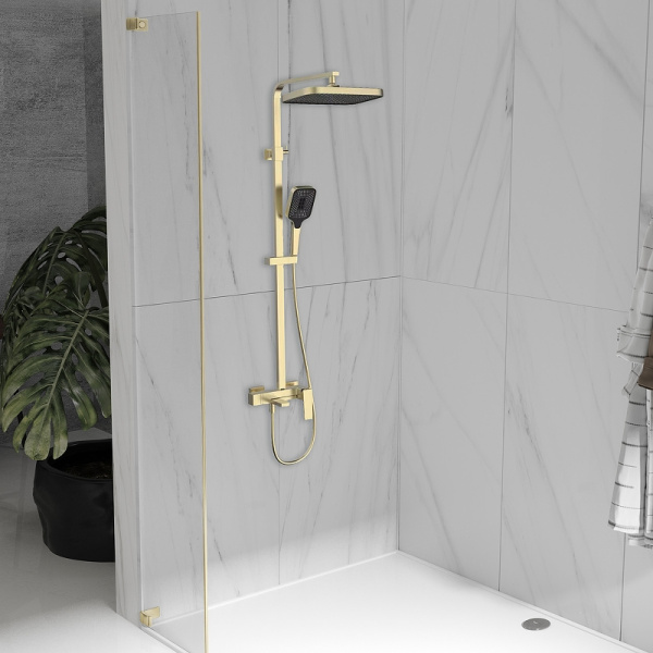 душевая система vincea cube vsfs-4c12bg брашированное золото