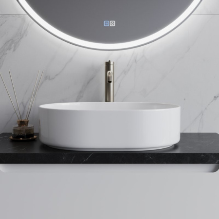 раковина накладная belbagno bb1483, белая.