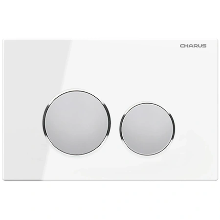 Кнопка смыва Charus Bagliore FP.330.WHITE.10 белое стекло