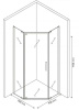 душевой уголок berges oxygen 90×90 061021 профиль хром, стекло прозрачное