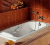 чугунная ванна roca malibu 150x75 2315g000r с отверстиями для ручек с противоскользящим покрытием