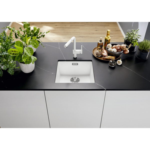 кухонная мойка blanco subline 400-u 523423 цвет темная скала