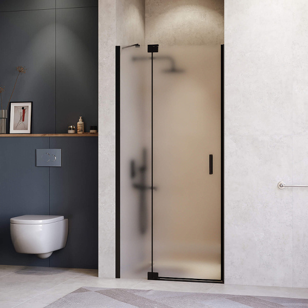 душевая дверь rgw hotel ho-014-b 110 350601411-24 профиль черный, стекло матовое