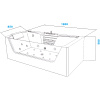 акриловая ванна ceruttispa 180x85 c-477-18a 9957 с гидромассажем