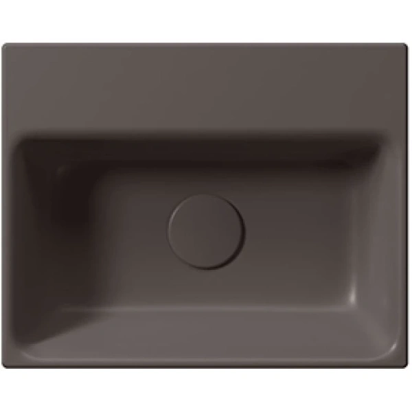 раковина gsi nubes 9684116 подвесная, 40x32 см, коричневый матовый
