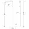 смеситель напольный для раковины abber daheim af8241ng никель