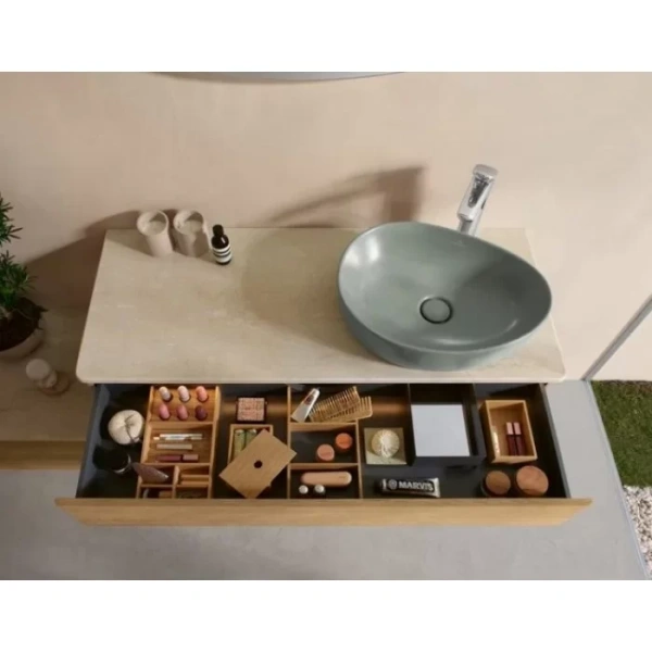 раковина villeroy & boch antao 4a7351r8 накладная, 51x40 см, morning green с ceramicplus
