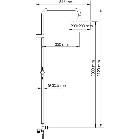 душевая система wasserkraft a040 цвет бронза светлая